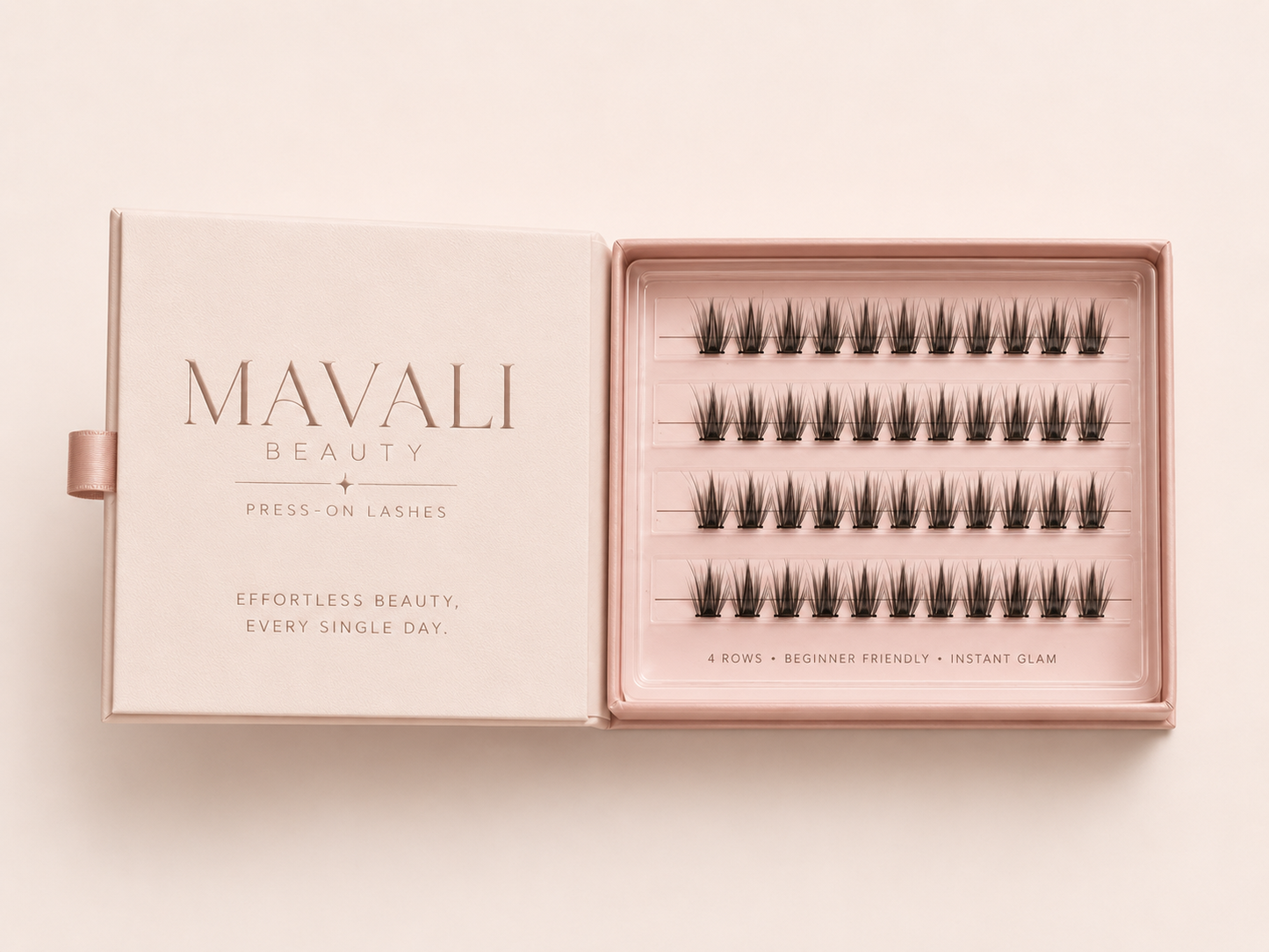 Mavali Press-On Lashes – aplicare rapidă, cu lipici adaugat