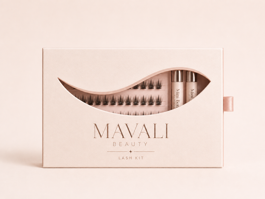 Mavali Press-On Lashes Set – gene false cu Bond & Seal, Free Glue